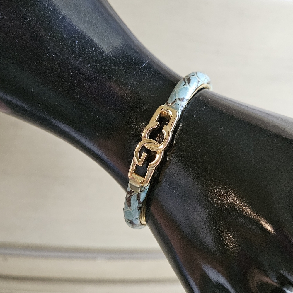 ❤️ 2/$30 Casini & Gori Vintage Snakeskin Bracelet 24KT Gold Plated Made in Italy - Picture 13 of 16